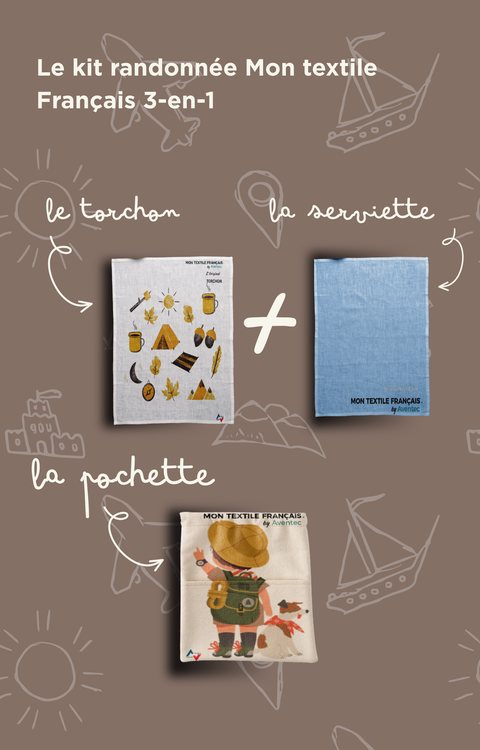 Kit randonnée Mon Textile Français 3-en-1